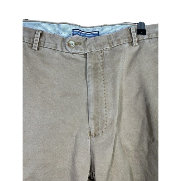 PETER MILLAR Winston Washed Twill Pima Cotton‎ Golf Chino Shorts Mens 35 Tan - Picture 3 of 11